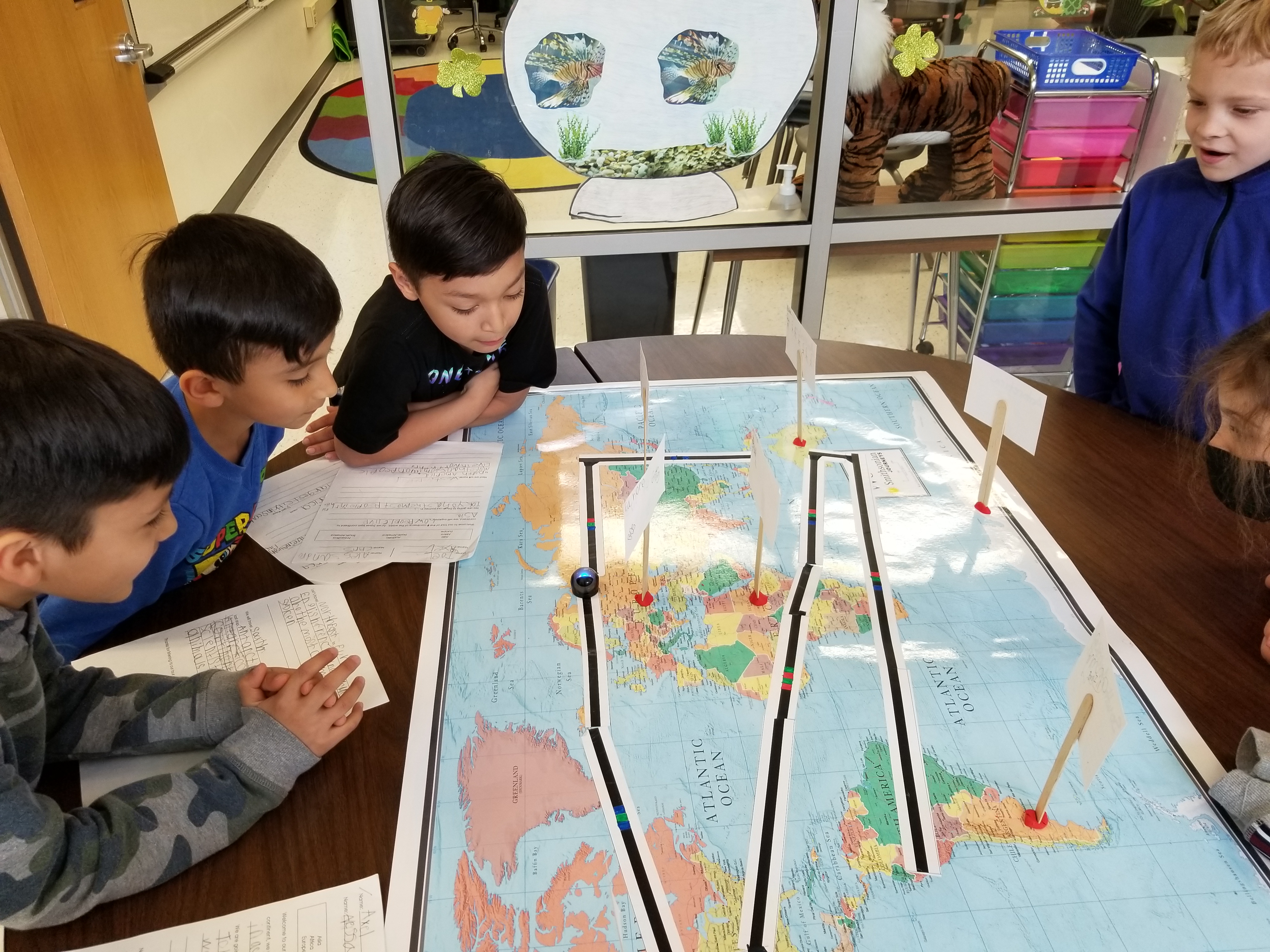 Watch our Ozobot visit each continent.